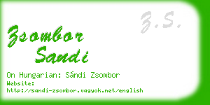 zsombor sandi business card